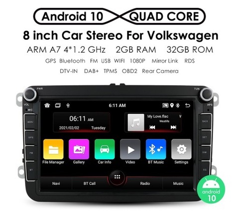 Radio android VW Passat SEAT SKODA 2GB Ram RDS 