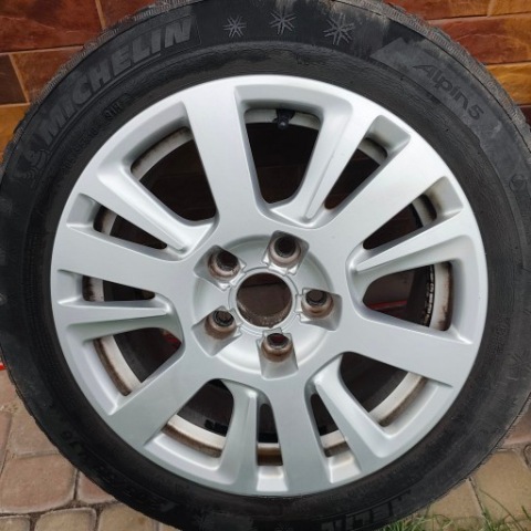 ) AUDI ТИТАНОВІ ДИСКИ СРІБНЕ Z ШИНАМИ 205/55/16 ET 45 7.5JX 16 
