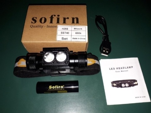 ПЕРІД ЛІХТАРИК SOFIRN H25S 2XSST40 1200LM + АКУ 2200MAH 18650 