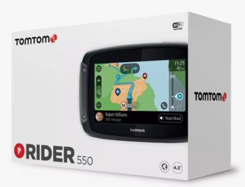 НАВІГАЦІЯ TOMTOM RIDER 550 PREMIUM PACK, КАРТИ CALEGO СВІТЛО DOZYWOTNIO. 
