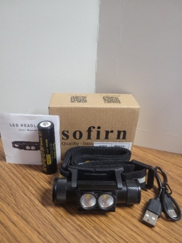 ЛІХТАРИК ЛОБОВЕ SOFIRN H25S SST40 1200LM + АКУМУЛЯТОР 2200 MAH BARWA 6500K 