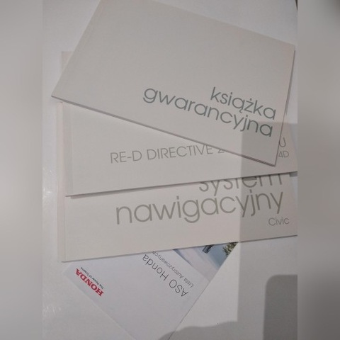 LIBRO GWARANCYJNA HONDA  