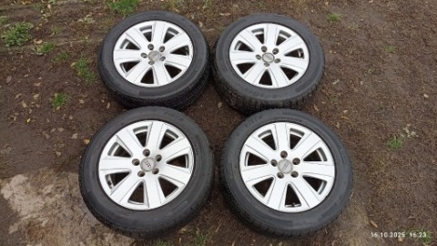 4 КОЛЕСА ORI AUDI 7J / ET42 / 5X112 / 57,1 ШИНИ 215/55/16 (BIEZNIK 6,8 MM) 