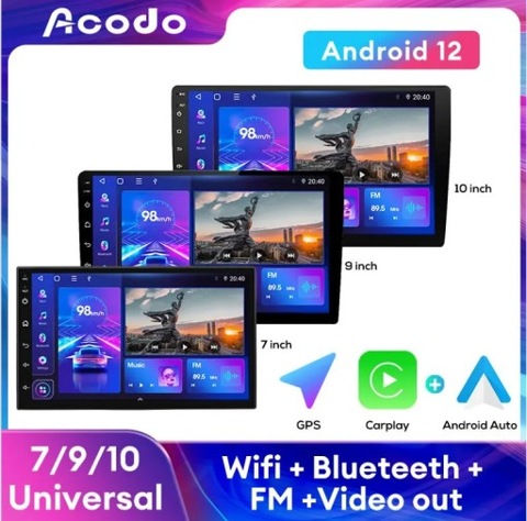 Radioodtwarzacz 2Din Android 12 10 cali 