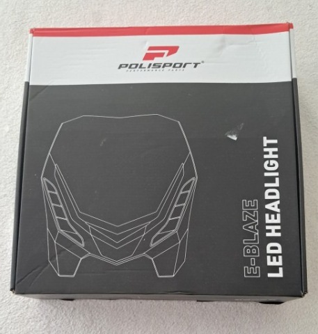 LEFLEKTOR МОТОЦИКЛЕТНИЙ E-BLAZE 6 LED (СВІТЛОДІОД) - POLISPORT - НОВИЙ БІЛИЙ . 