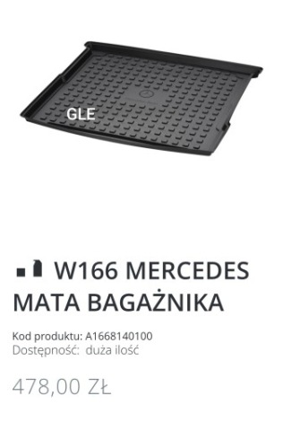 МАТ БАГАЖНИКА MERCEDES БЕНЗИН GLE W 166 15-19R. 