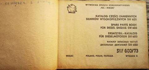 КАТАЛОГ ЗАПЧАСТИНИ ЧАСТИН ДВИГУНА SW 680/73 ОРИГІНАЛ 