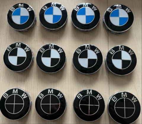 КОВПАЧКИ DO КОЛІС BMW 68MM КОМПЛЕКТ 4 ШТУКИ NIEBIESKO КОЛІР БІЛИЙ ЧОРНО КОЛІР БІЛИЙ ЧОРНІ 