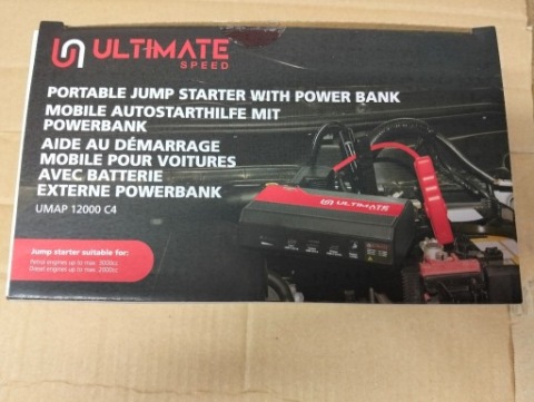 MOBILNY СТАРТЕР AWARYJNY UMAP 12000 C4 Z POWERBANKIEM I ЛІХТАРИК LED (СВІТЛОДІОД) 