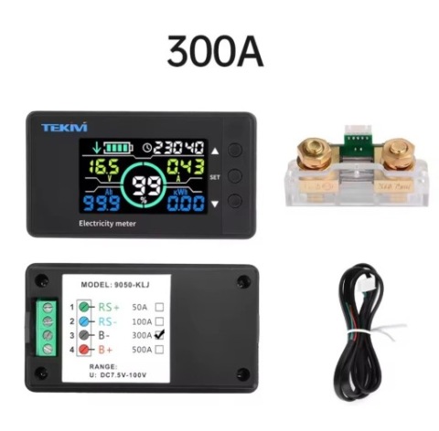 МОНІТОР АКУМУЛЯТОРА 300A Z BOCZNIKIEM – МІРНИК NAPIECIA, СТРУМУ LCD 