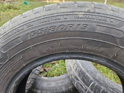 ШИНИ ЛІТНІ DUNLOP 155/80/R13 STREET RESPONSE 2 - ВЖИВАНІ W DOBRYM STANIE 