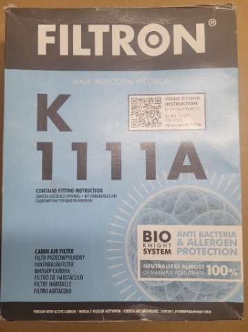 ФІЛЬТР САЛОННИЙ FILTON K1111A DO AUDI SEAT SKODA VW 1K1819653B 