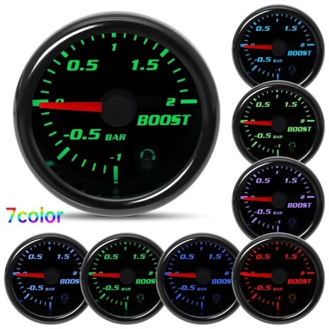 INDICADOR CONTADOR DE PRESIÓN TURBO BOOST 7 COLORES  