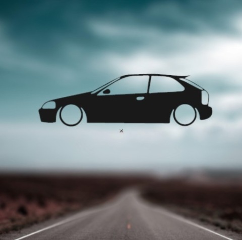 НАКЛЕЙКА HONDA CIVIC VI 12CM АВТО ТЮНІНГ 