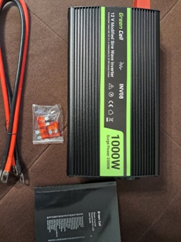 ПЕРЕТВОРЮВАЧ АВТОМОБІЛЬНА GREEN CELL DC12V -> AC230V 1000W 