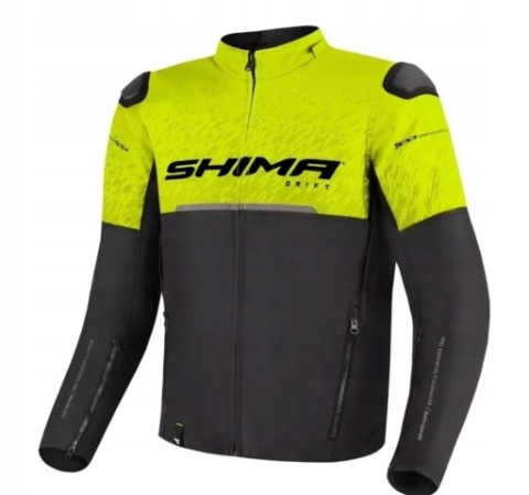 КУРТКА МОТОЦИКЛЕТНА SHIMA DRIFT FLUO CZARNO-ZOLTA R XL 