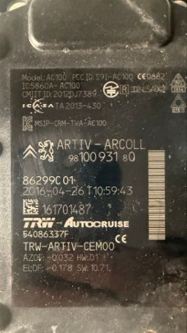 PEUGEOT 308 || T9 CITROEN C4 PICASSO РАДАР КРІПЛЕННЯ 9810093180 