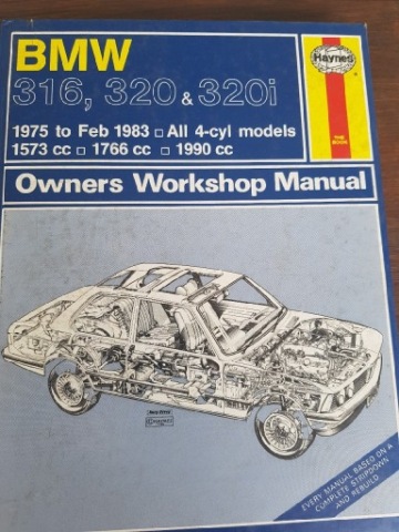 BMW 316, 320, 320I 1975-1983 ALL 4-CYL ТИП HAYNES OWNERS WORKSHOP МЕХАНІКА 