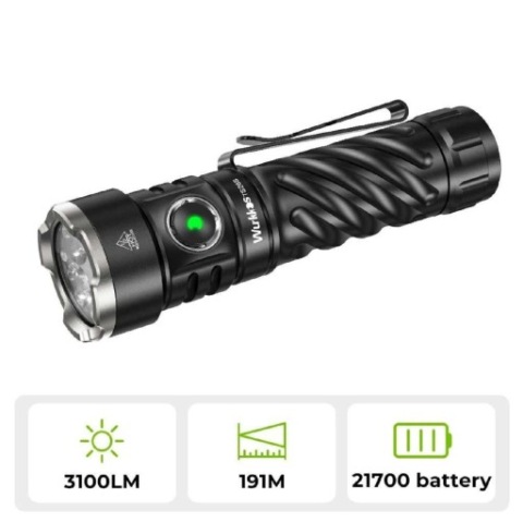 ЛІХТАРИК EDC WURKKOS TS26S 3100LM+ AKU. 5000MAH /21700/ WYSYLAM Z PL 