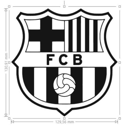 PEGADURA FC BARCELONA 130MM X 130MM  