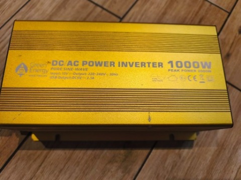 ПЕРЕТВОРЮВАЧ НАПРУГИ (INWERTER) GREEN ENERGY DC/AC O ПОТУЖНОСТІ 1000W. 