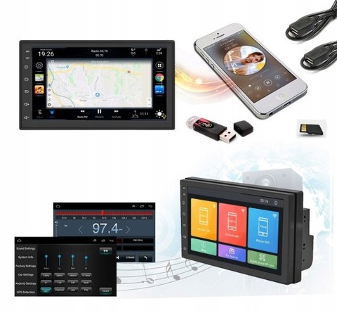 RADIO DE AUTOMÓVIL 2 DIN ANDROID 9.1 USB GPS CÁMARA  