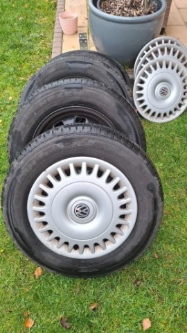 КОЛЕСА КОМПЛЕКТНИЙ VW T4 5X112 ДИСКИ СТАЛЬ ШИНИ ЛІТНІ 195/70/R15C VW 