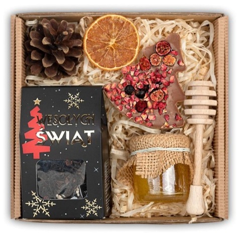 Prezent na Święta Mikołajki Herbata Czekolada Box Boże Narodzenie Mikołajki