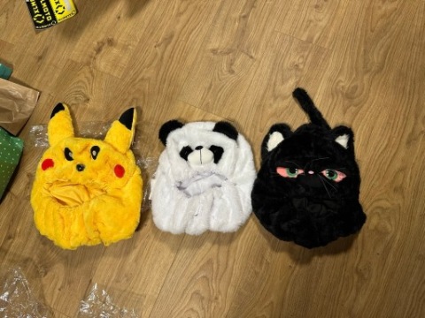 COAT PAD NA HELMET MOTORCYCLE PLUSZOWE ZABAWNE NEW 