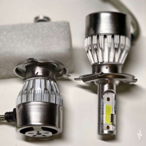 2 СВІТЛА LED (СВІТЛОДІОД) КОЛІР БІЛИЙ H4 18W 4000LM ASLENT C6 