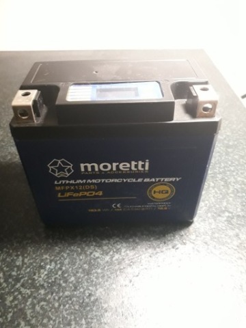 АКУМУЛЯТОР LITOWO JONOWY MORETTI 12V 12AH 153.6 WH - NIEUZYWANY 
