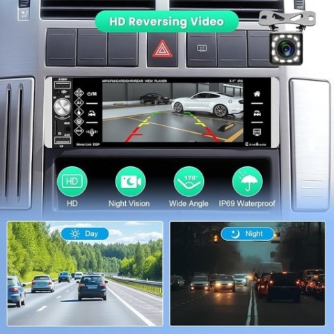 РАДІО АВТОМОБІЛЬНИЙ ANDROID CARPLAY 1-DIN 