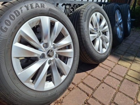 КОЛЕСА ОРИГІНАЛ SKODA 4SZT. 7JX16 5X112 ET46 ШИНИ GOODYEAR 