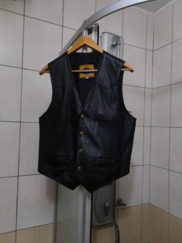 BEZREKAWNIK XL ЧОРНИЙ JOHN F GEE ELEGANCKI MESKI ШКІРЯНИЙ LEATHER L 