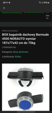 БАГАЖНИК НА ДАХ BERMUDE 4500 NORAUTO 