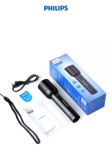 ЛІХТАРИК PHILIPS LED (СВІТЛОДІОД) 3200 LUMEN 1000M POTEZNE СВІТЛИЙ КОЛІР СВІТЛО 