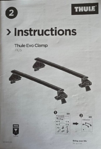 БАГАНИК НА ДАХ THULE 7105 WINGBAR THULE EVO CLAMP VOLKSWAGEN НАБІР 5010 