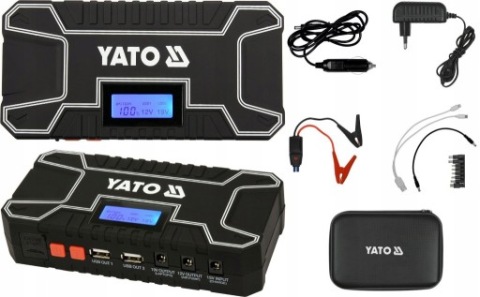 YATO ПРИСТРІЙ ПУСКОВІ POWERBANK JUMP СТАРТЕР 12000MAH 12V 500A LCD 