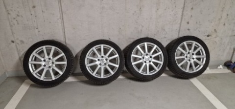 КОЛЕСА ДИСКИ 17 5X112 ET40 7J AUDI A4 B5 B6 B7 ШИНИ BRIDGESTONE 225/45 