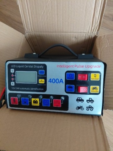 НОВИЙ СМАРТ ЗАРЯДНИЙ ПРИСТРІЙ ЗАРЯДНИЙ ПРИСТРІЙ AKUMULATOROW 12V/24V 400A LCD 