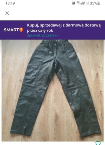 TROUSERS DAMSKIE MOTORCYCLE LEATHER LEATHER M  