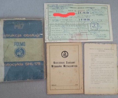 PRL. SHL-175 M17 ІНСТРУКЦІЯ OBSLUGI, КАРТА GWARANCYJNA I INNE. 