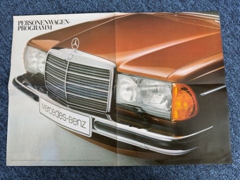MERCEDES-BENZ – ОРИГІНАЛЬНИЙ PLAKAT „PERSONENWAGEN PROGRAMM” 1978 