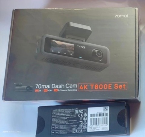70MAI DASH CAM 4K T800E СЕТ 3-KANALOWY ПЕРІД ЗАД САЛОН HDR GPS + UP03 