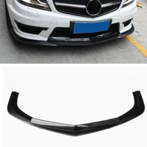 НАКЛАДКА СПОЙЛЕР ПЕРЕДНЬОГО БАМПЕРА ЧОРНИЙ БЛИСК MERCEDES W204 C63 