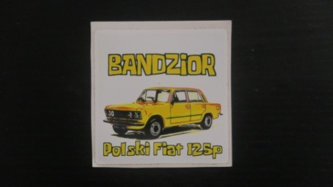 НАКЛЕЙКА STICKER ПОЛЬСЬКИЙ FIAT 125P BANDZIOR VINTAGE 