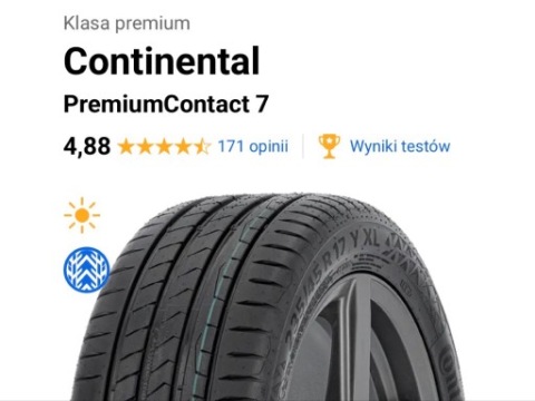 continental premiumcontact 7 XL 95Y po 5mm
