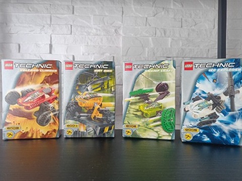 Zestaw 4 x lego technic. Nowe 8003+8004+8005+ 8006
