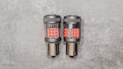 ЛАМПОЧКИ LED (СВІТЛОДІОД) P21W BA15S 1156 ЧЕРВОНІ ДУЖЕ ПОТУЖНЕ 