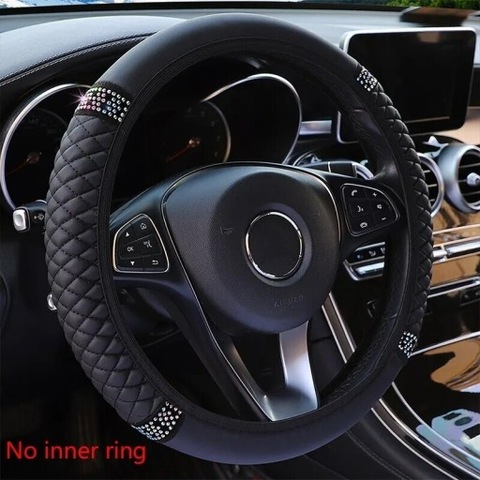 BLACK PROTECTION ON STEERING WHEEL FOR CAR 37CM-38CM  